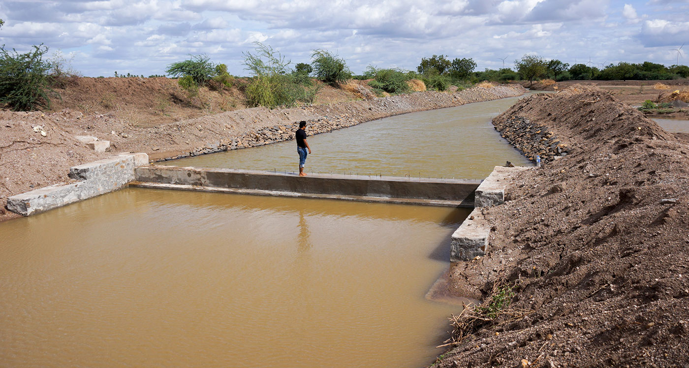 A check dam in Ukkali, Vijayapura district of Karnataka. Photo: D Anil/ SBMMAS