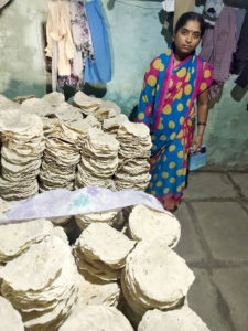 Muktha Bai sells about 5000 rotis per month and makes a net income of ` 10,000 per month.