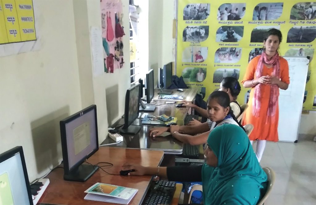 Bhagyashree has been playing the key role of a computer trainer and has trained two batches of more than 25 students in basic computer skills. 